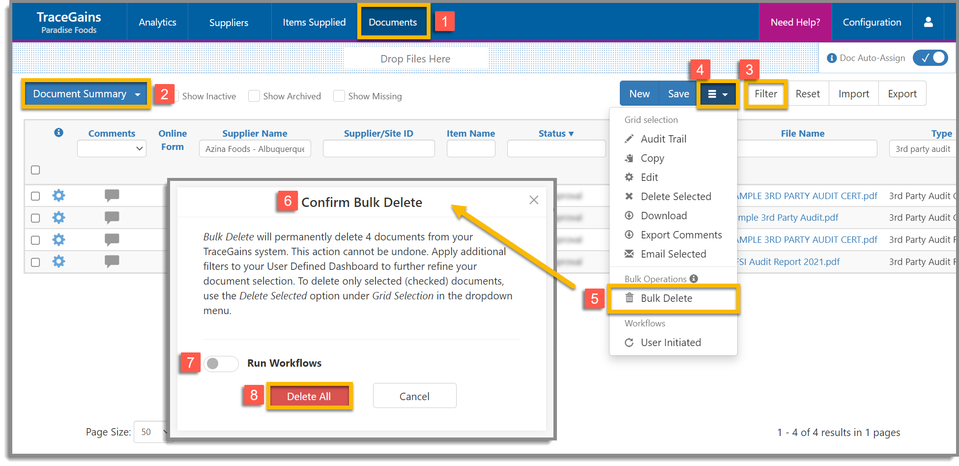 How to Delete Supplier/Item Documents – Enterprise Help Center