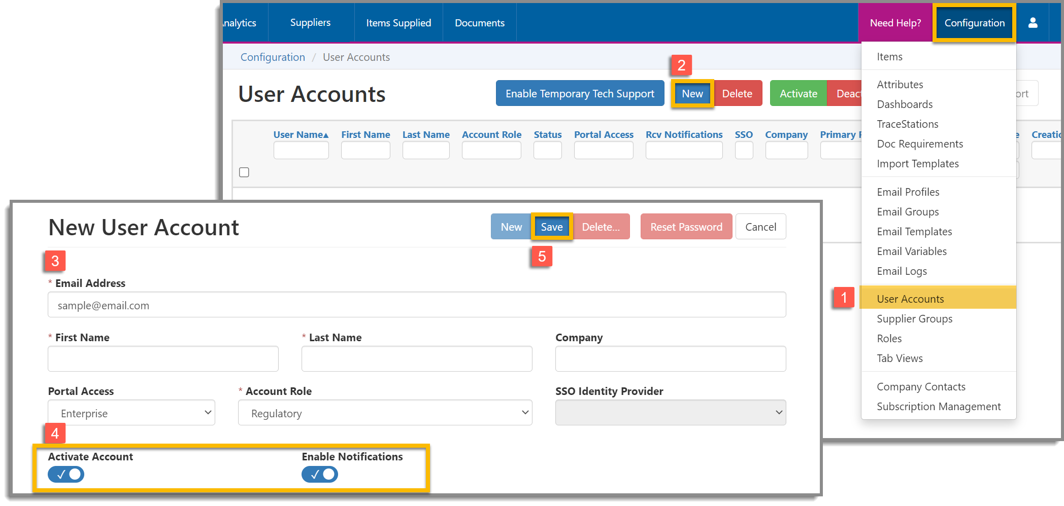 Create New User and Edit Account Info – Enterprise Help Center